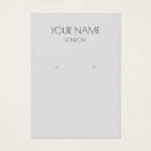 Carte d'affichage gris clair simple (Devant)