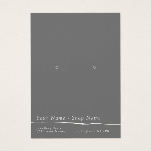 Carte d'affichage gris plat simple (Devant)