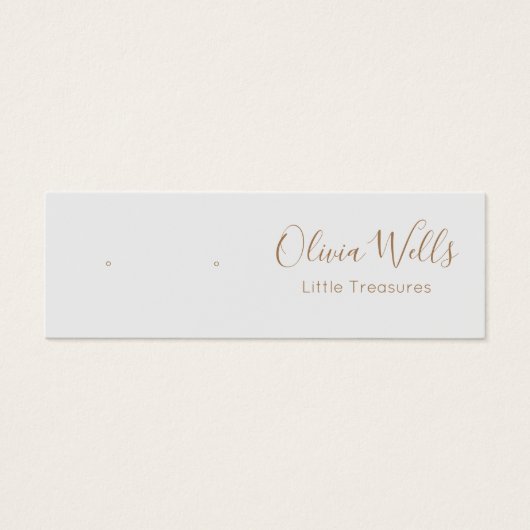 Carte d'affichage Gris Signature Script Stud Boucl (Devant)