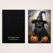 Carte d'affichage Halloween Cat Earring (Devant & derrière)