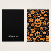 Carte d'affichage Halloween Jackolantern oreille (Devant & derrière)
