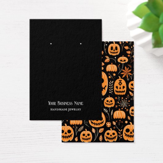 Carte d'affichage Halloween Jackolantern oreille (Bureau)