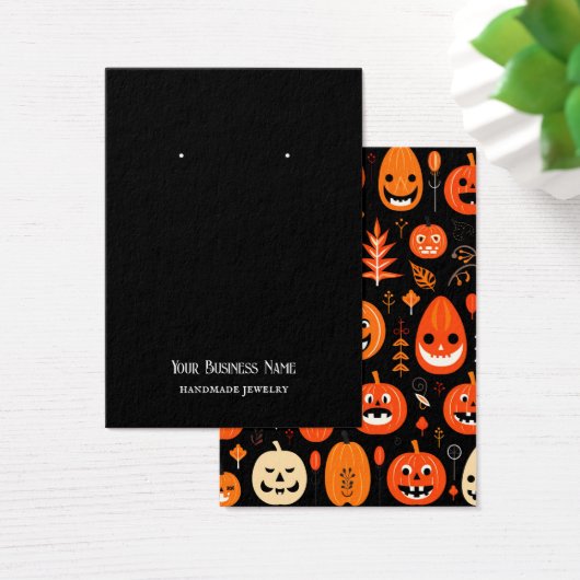 Carte d'affichage Halloween Jackolantern oreille (Bureau)