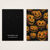 Carte d'affichage Halloween Jackolantern oreille (Devant & derrière)