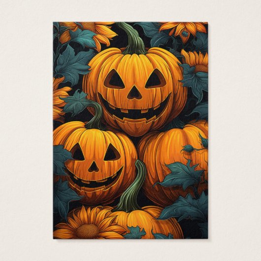 Carte d'affichage Halloween Jackolantern oreille (Dos)