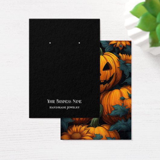 Carte d'affichage Halloween Jackolantern oreille (Bureau)