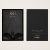 Carte d'affichage Halloween Theme Bat oreille (Devant & derrière)