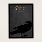 Carte d'affichage Halloween Thème Black Crow oreil (Devant)