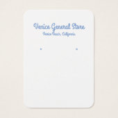 Carte d'affichage Hip Blue ou Bijoux (Devant)