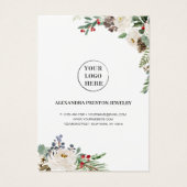 Carte d'affichage Holly Berries Floral Holiday (Dos)