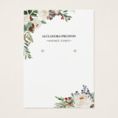 Carte d'affichage Holly Berries Floral Holiday (Devant)