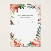 Carte d'affichage Holly Berries Winter Floral (Devant)