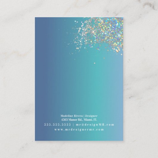 Carte d'affichage Holographique Blue Gradient (Dos)