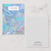 Carte d'affichage Holographique de luxe tendance b (Devant / Derrière)