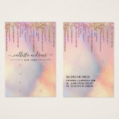 Carte d'affichage Holographique Parties scintillan (Devant & derrière)