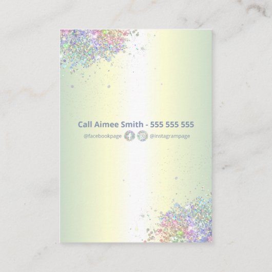 Carte d'affichage Holographique pour porteurs de P (Dos)