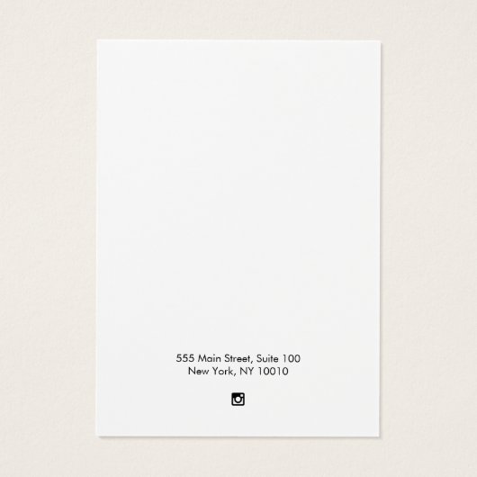 Carte d'affichage Holographique Signature Script (Dos)