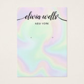 Carte d'affichage Holographique Signature Script (Devant)