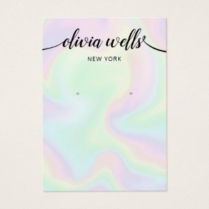 Carte d'affichage Holographique Signature Script