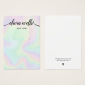 Carte d'affichage Holographique Signature Script (Devant & derrière)