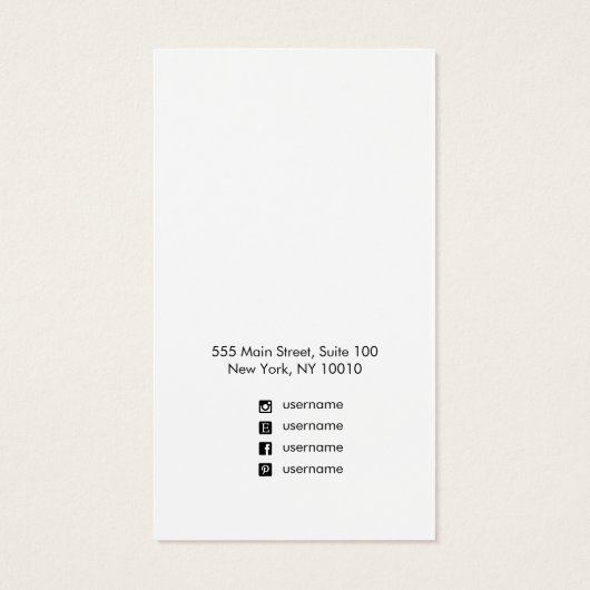 Carte d'affichage Holographique Signature Script (Dos)