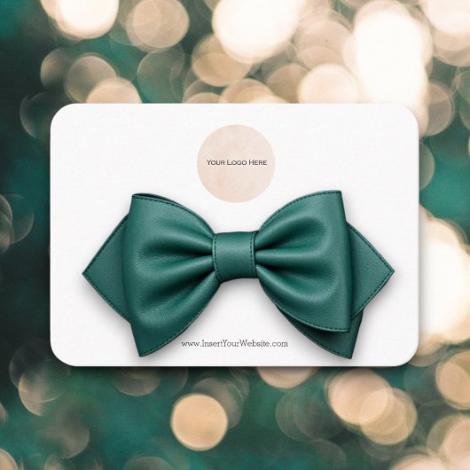 Carte d'affichage horizontale de votre logo Bow