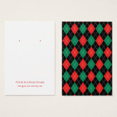 Carte d'affichage Jacquard de Noël (Devant & derrière)