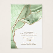 Carte d'affichage Jade vert agate bijoux (Dos)