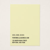 Carte d'affichage Jaune Ajouter un logo à plusieur (Dos)
