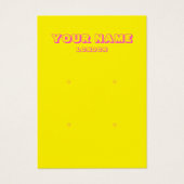 Carte d'affichage jaune et rose néon clair (Devant)