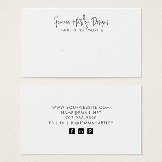 Carte d'affichage Joyau noir noir (Devant & derrière)