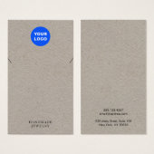 Carte d'affichage Kraft Ajouter un logo Collier (Devant & derrière)