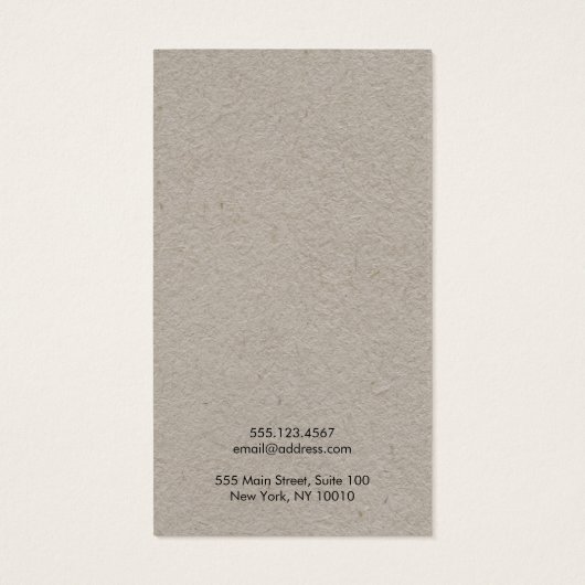 Carte d'affichage Kraft Ajouter un logo Collier (Dos)