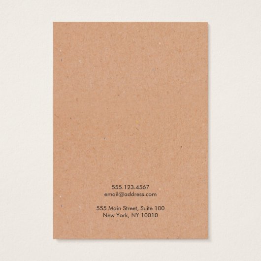 Carte d'affichage Kraft Earthy Earring (Dos)