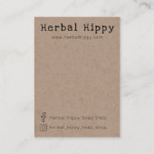 Carte d'affichage Kraft Free, Détenteur de savon (Dos)