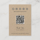 Carte d'affichage Kraft Paper Fleurs sauvages QR J (Dos)