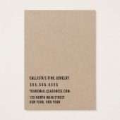 Carte d'affichage Kraft Rose Floral Cursive (Dos)