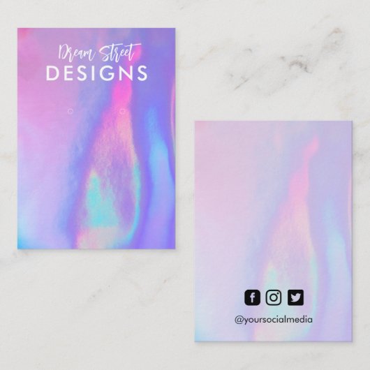 Carte d'affichage Lavender Faux Holo (Devant / Derrière)