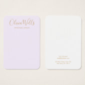 Carte d'affichage Lavender Gold Light Purple (Devant & derrière)