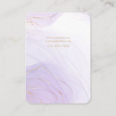 Carte d'affichage Lavender Marble Gold Jewelry (Dos)