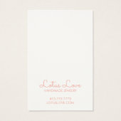 Carte d'affichage Lotus Flower Earring Collier Bij (Dos)