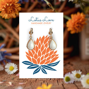 Carte d'affichage Lotus Flower Earring Collier Bij