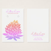 Carte d'affichage Lotus Flower Earring Collier Bij (Devant & derrière)