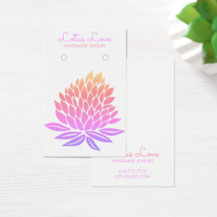 Carte d'affichage Lotus Flower Earring Collier Bij