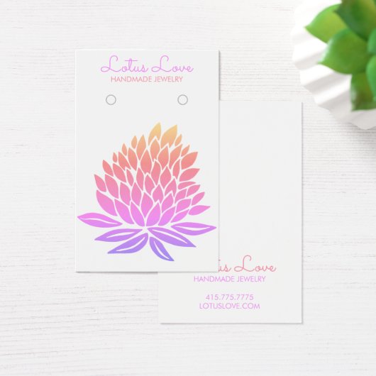 Carte d'affichage Lotus Flower Earring Collier Bij (Bureau)