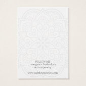Carte d'affichage Mandala Earring Collier Bijoux (Dos)