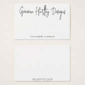 Carte d'affichage manuscrite de typographie de scr (Devant & derrière)