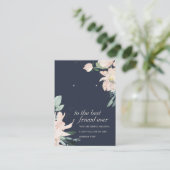 CARTE D'AFFICHAGE MARINE BLUSH FLORAL AMI CADEAU D (Debout devant)