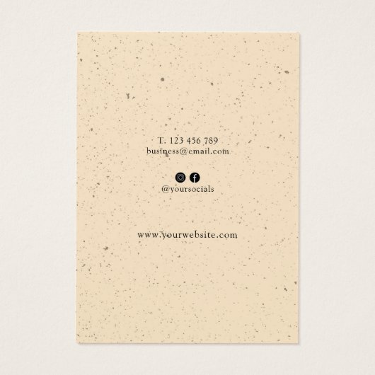 Carte d'affichage minimal Boho Chic oreille bijoux (Dos)