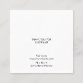 Carte d'affichage minimale à oreilles blanches pou (Dos)